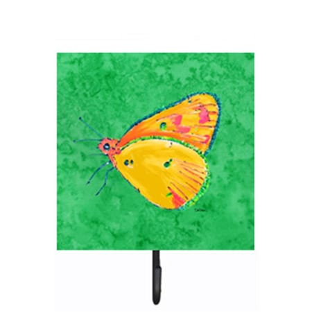 Carolines Treasures Butterfly Orange on Green Leash Or Key Holder 8861SH4